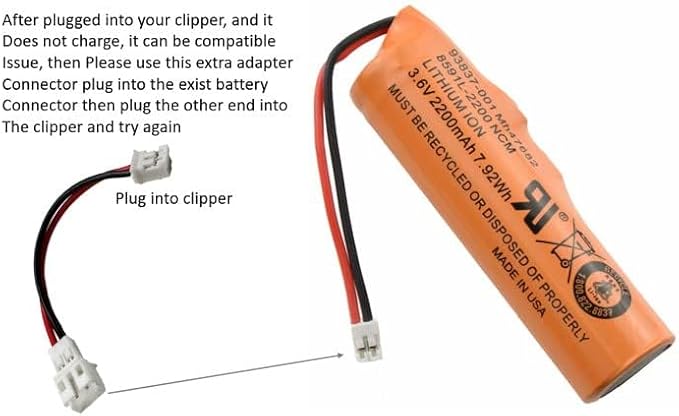 Battery Replacement for Wahl Magic Clip Clipper Hair Cordless Designer Senior Sterling-4 Beretto Super Taper Part 93837-OO1 + Tool Repair Fix Dead Power Issue