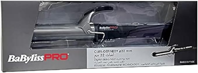 Babyliss Pro Curl Definer + Digital Curling Iron, With Titanium Tourmaline Technology, 32mm