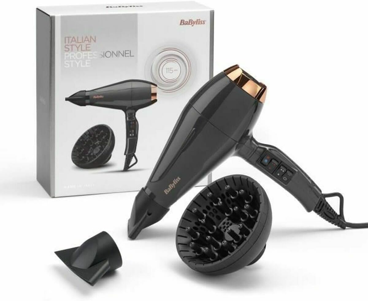 BaByliss Italian Air Pro 2200, Grey, AC Motor, 2200 W Power, ion Technology, 6719DE