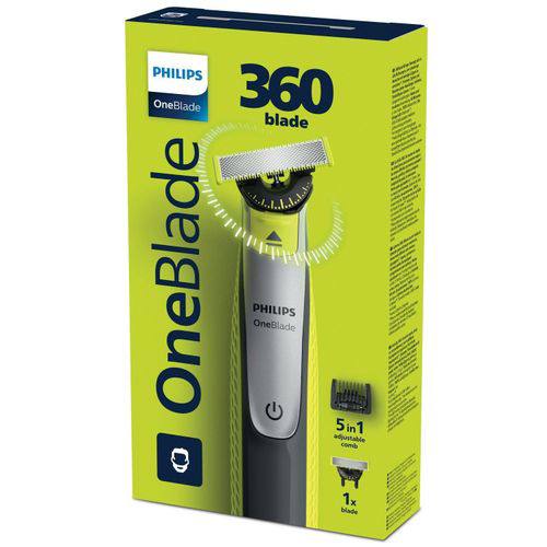 Philips OneBlade Pro Face + Body QP6542/10, Hybrid Trimmer and Shaver with 12