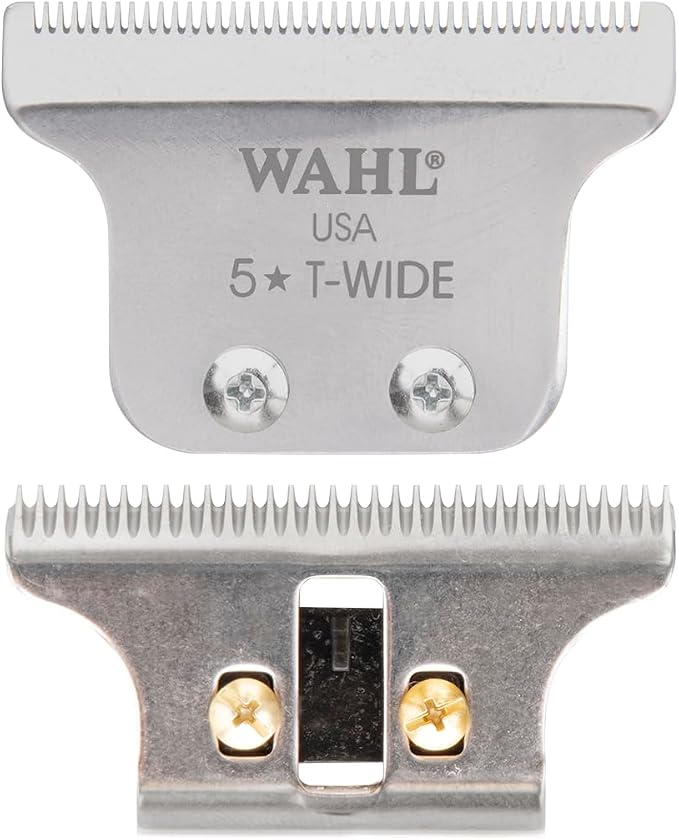 WAHL Detailer T-wide Blade, 0.4mm, Adjustment to 0, Precision Sharpening, Replacement Blades, Replacement Blades for Trimmer, 5-Star Detailer, Cordless Detailer Li