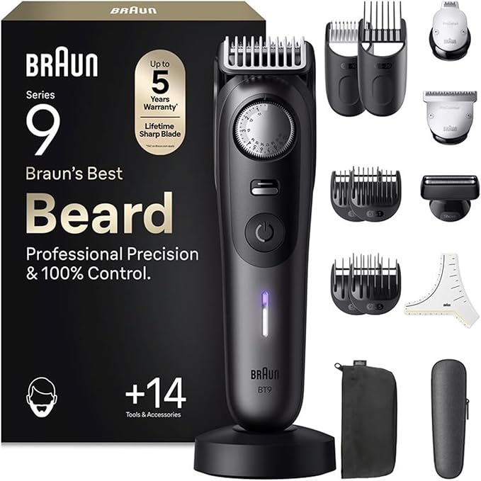 Braun Beard Trimmer Series 9, with 14 Barber Tools
