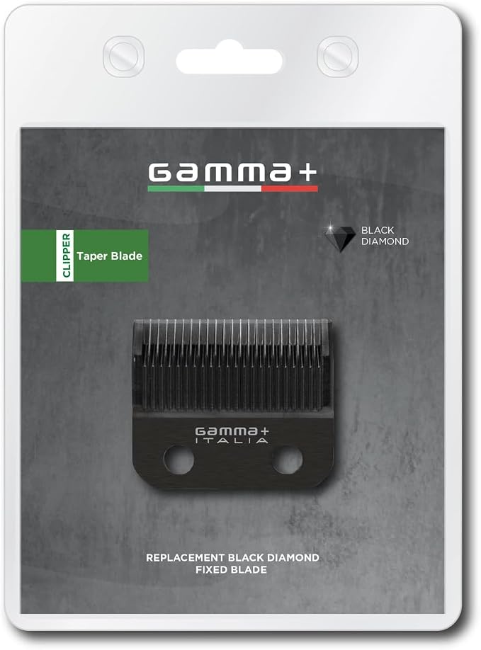 Gamma+ Replacement Fixed Taper Black Diamond Barber Salon Hair Clipper Blade