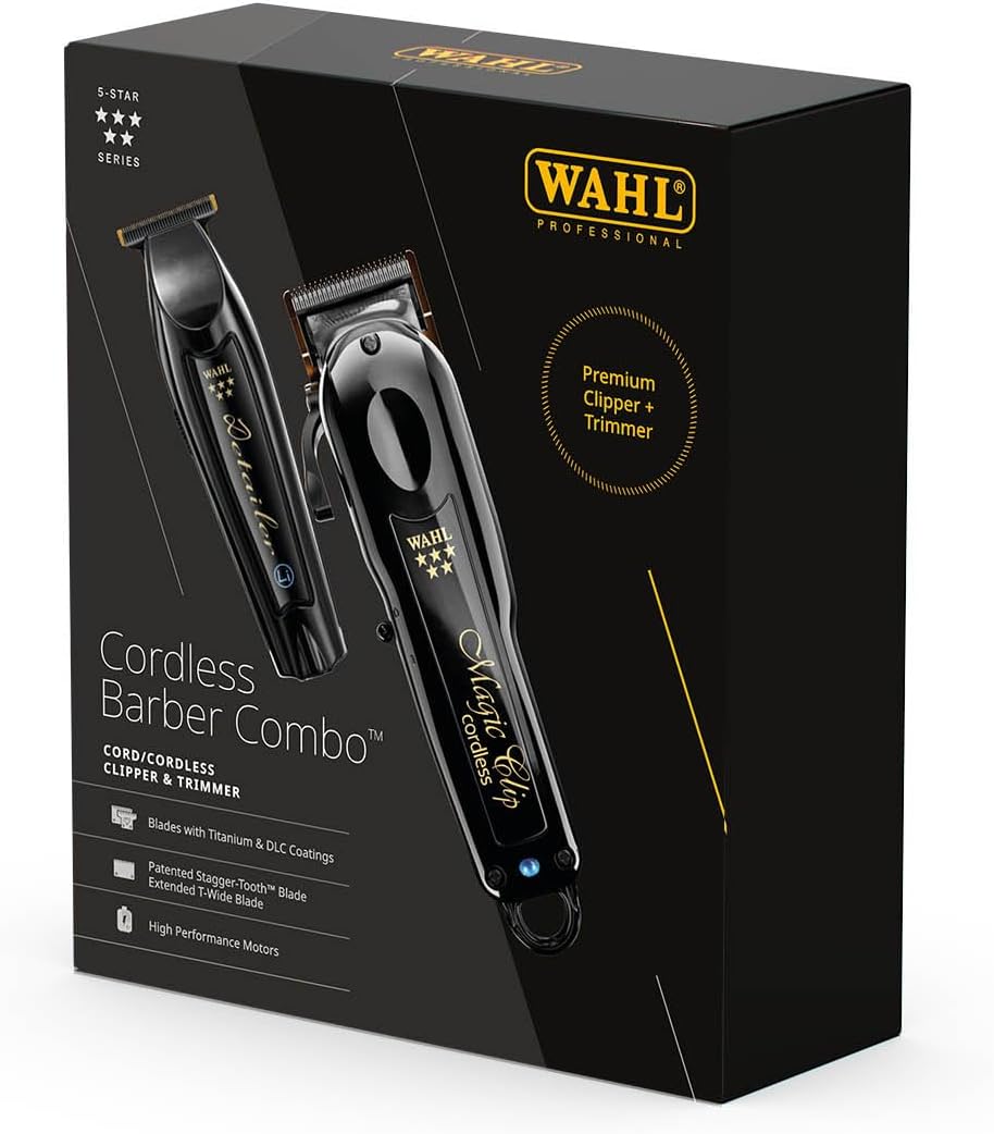 Wahl Barber Combo Magic Clip Black And Detailer