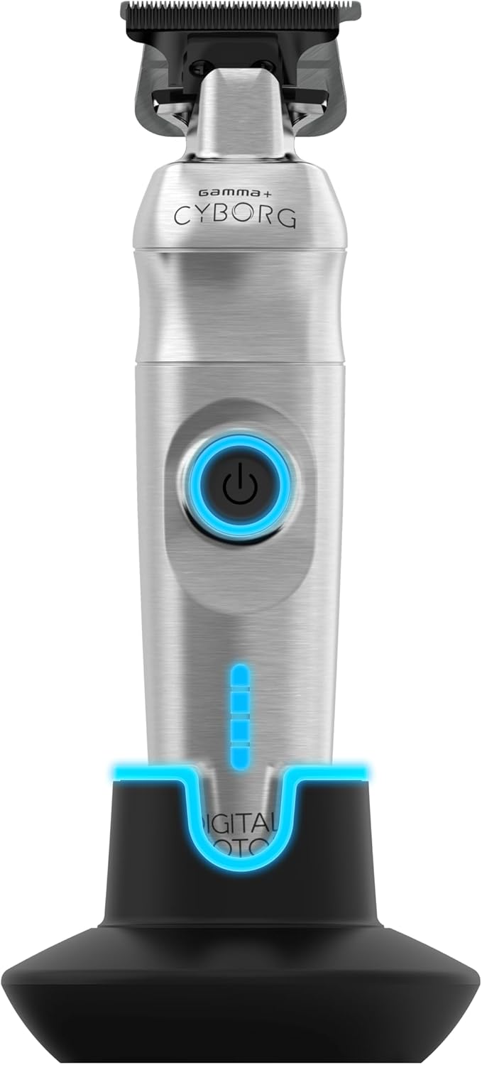 GAMMA+ Cyborg Professional Meta Cordless Ergonomicl Hair Trimmer with Digital Brushless Motor