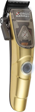 GAMMA+ X-Ergo Professional Cordless Hair Clipper 9V Microchipped Magnetic Motor, 3 Custom Lids in Matte Chrome, Gold, Rose Gold