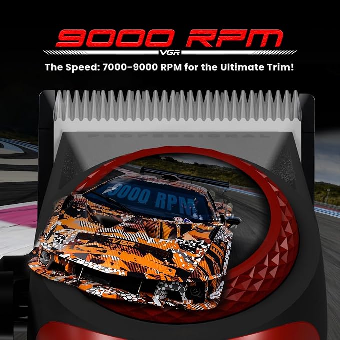 VGR V-001 Professional Salon Quality Hair Clipper | 𝟵𝟬𝟬𝟬 RPM High-Power DC Motor