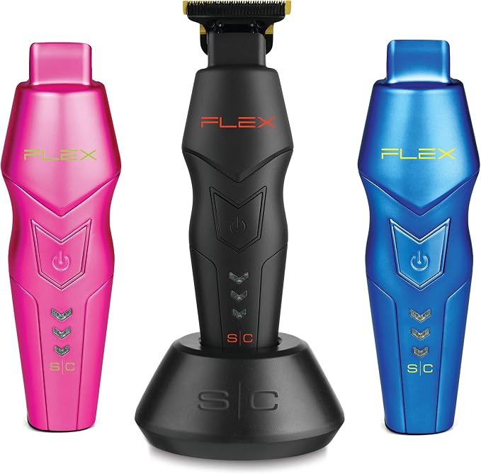 Stylecraft Flex Professional Modular Super-Torque Motor Cordless Hair Trimmer with 3 Modular Body Lids