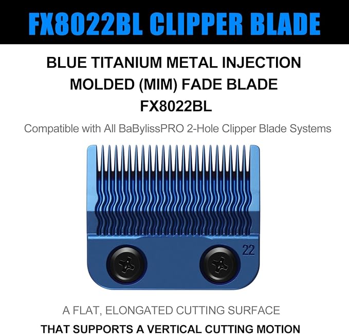 FX8022BL Metal Injection Molded (MIM) Precisin Blade for BaBylissPRO FX899, FX890, FX870, FX673, FX829, FX826, and FXT45C Clippers, Replacement