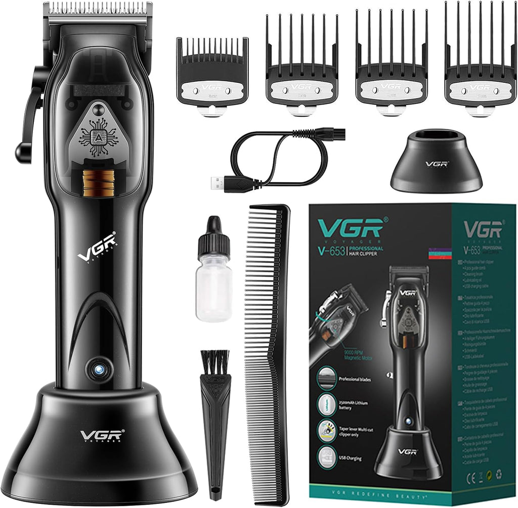 VGR 653 Professional Hair Clippers for Men, 9000RPM