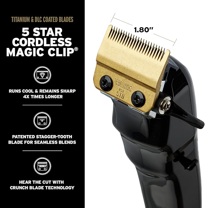 Wahl Barber Combo Magic Clip Black And Detailer
