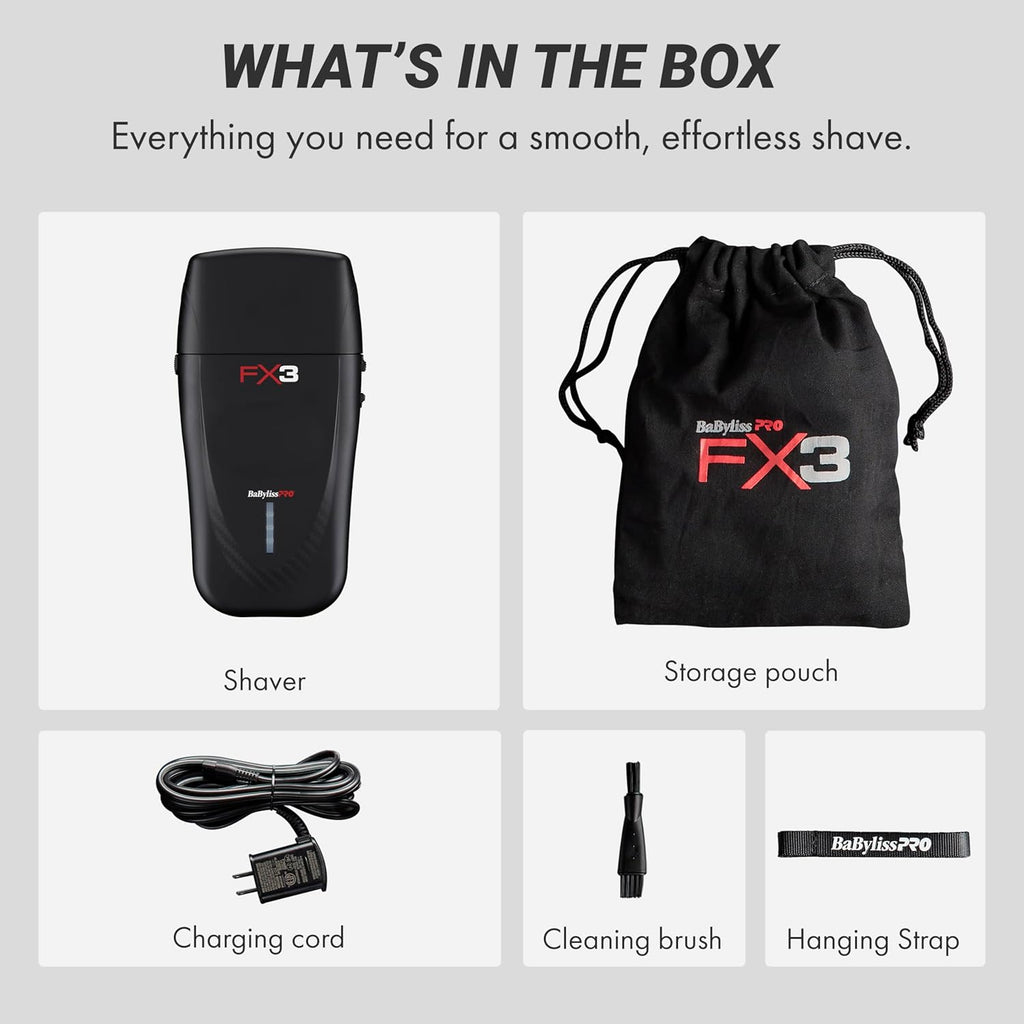 BaBylissPRO Barberology Double Foil Shaver FXX3SB FX3 Professional High-Speed Electric Shaver