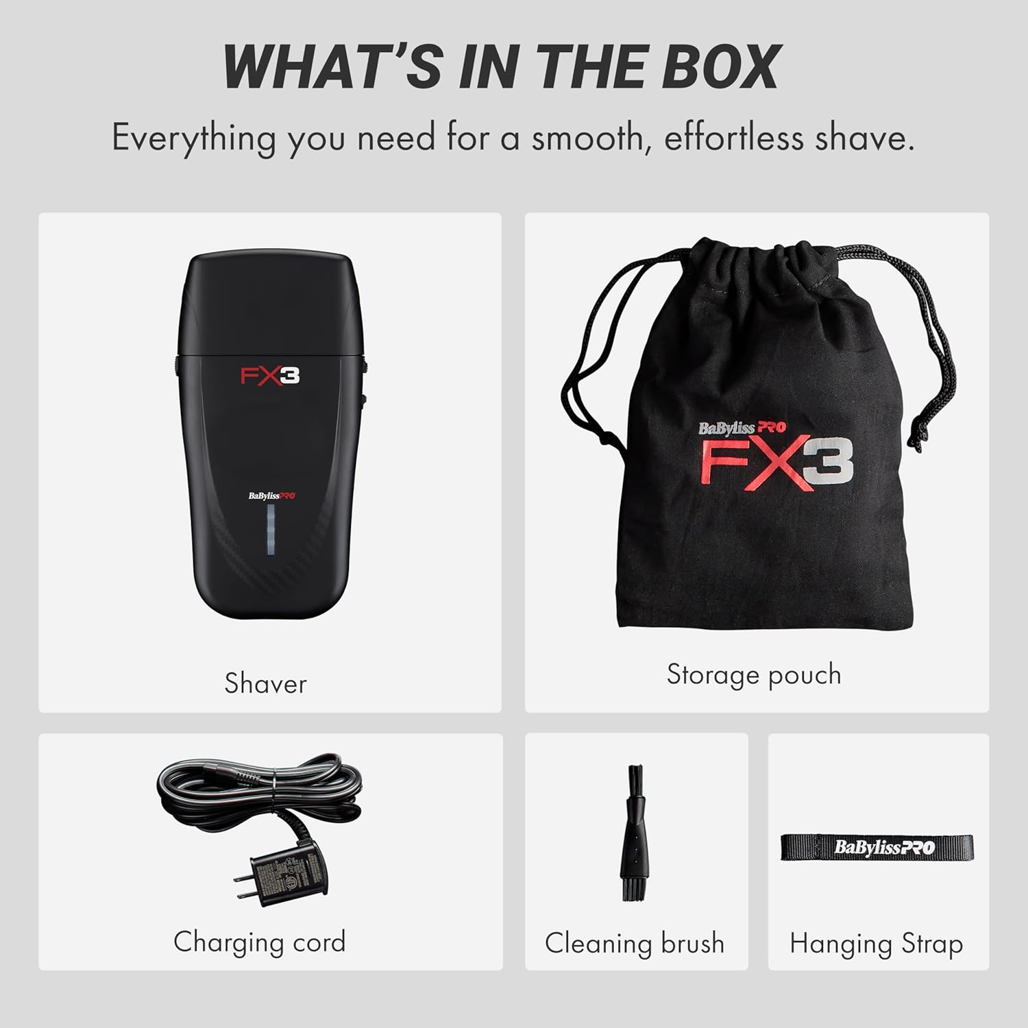 BaBylissPRO Barberology Double Foil Shaver FXX3SB FX3 Professional High-Speed Electric Shaver
