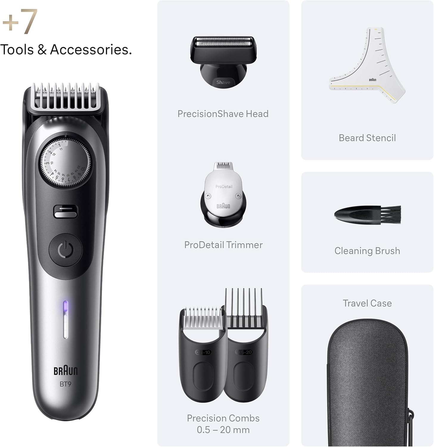 Braun Beard Trimmer Series 9, with 14 Barber Tools