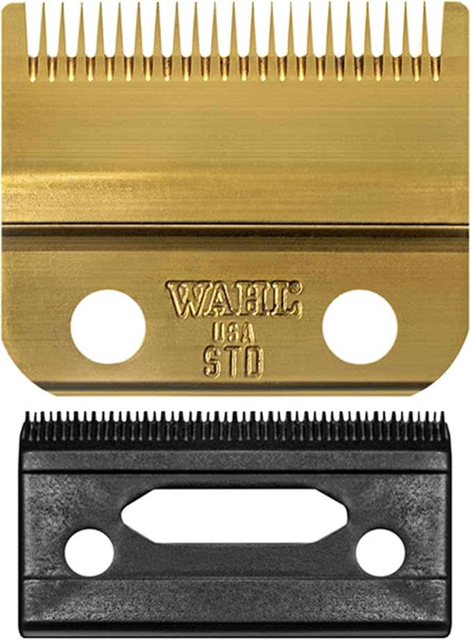 Wahl Professional Stagger Tooth Gold Bladeset, High-Precision Replacement Blade, DLC and Titanium Coated, Seamless Blending, Fits Cordless Magic Clip 8148 and 8509