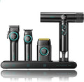 VGR 4-in-1 Professional Hair Trimmer Foil Shaver and Ion Hair Dryer Set, Professional Barber Set with Powerful Motor