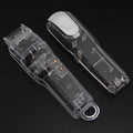 Hair Clipper Transparent Cover, DIY Replacement Clipper Protective Cover for Wahl 5 Star Magic Clip Clipper # 8148/8591 Transparent Shell Top/Back Cover (Silver)