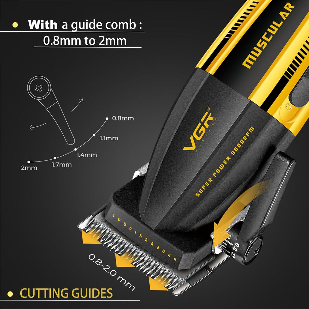 VGR 285 Fresh Fade Hair Trimmer for Men, 9000RPM Professional Barber Clipper for Haircut