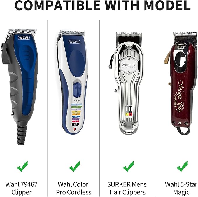 Professional Hair Clippers Guards Guide Attachments Combs, Hair Clipper Cutting Guides/Combs with Metal Clip from 1/16 Inch to 1 Inch, Compatible with Most Hair Clippers Trimmer(Pack of 8)
