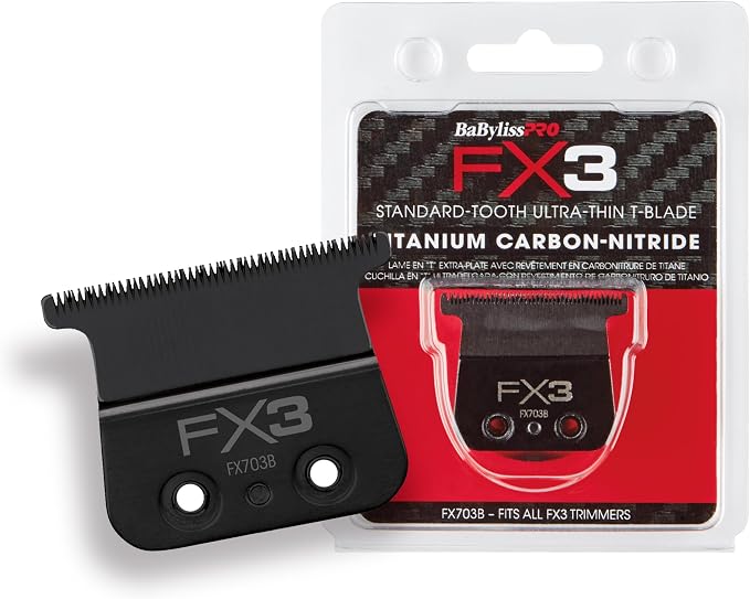 BaBylissPRO FX703B FX3 Titanium Carbon Nitride Ultra-Thin Tooth Standard Replacement Trimmer Blade