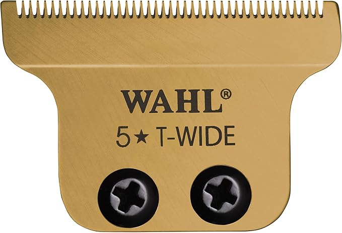 Wahl Professional Gold T-Wide Blade, Adjustable Zero-Overlap, DLC & Titanium Coated, Fits Cordless Detailer Li, Professional Barbers & Stylists, Men's Facial Hair Trimmer & Clipper Blades