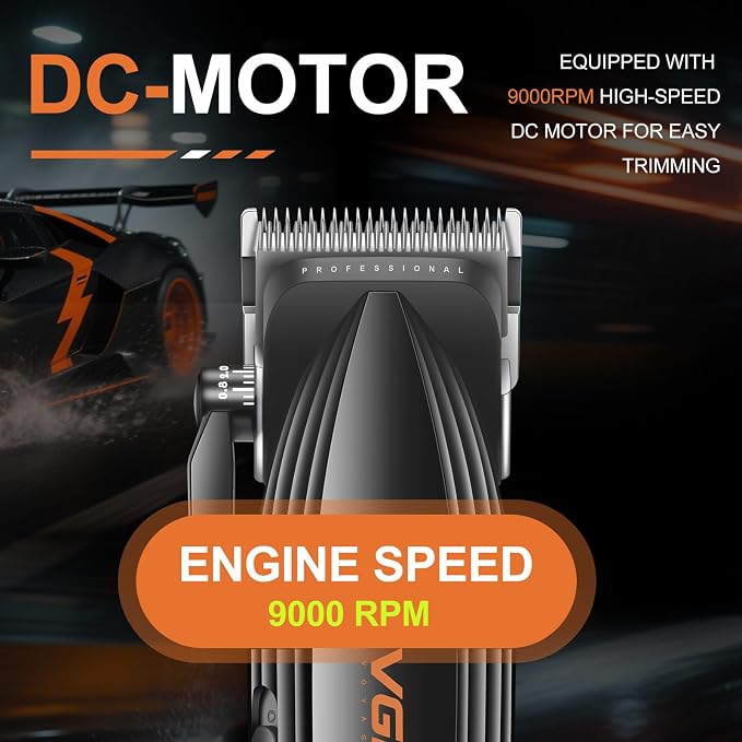 VGR 889C Professional Hair Trimmer for Men with Turbo Function Orange