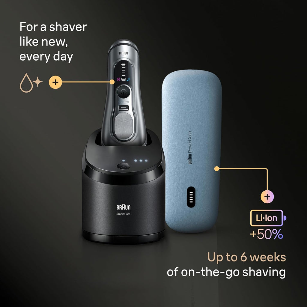 Braun Series 9 PRO+ Electric Shaver, Pro SensoAdapt, 6in1 SmartCare Center, 9677CC