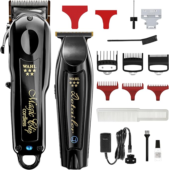 Wahl Barber Combo Magic Clip Black And Detailer