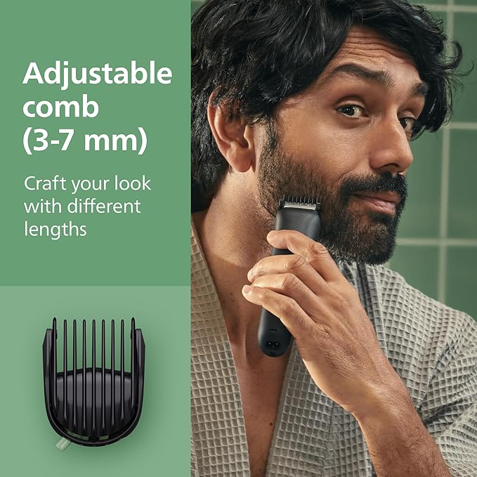 Philips 7-in-1 Multi Grooming Kit MG3930/15 | Beard, Hair & Nose Trimming | Self-Sharpening Blades | 60 min Cordless | USB-A Charging | Washable Parts | Pouch Included
