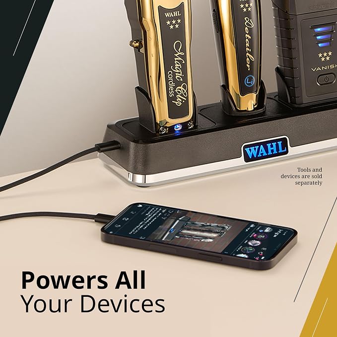 Wahl Professional Power Station for Barbers and Stylists, High-Performance Multi-Tool Charging Station