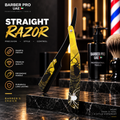 Professional Barber Straight Razor – Spider Web Design