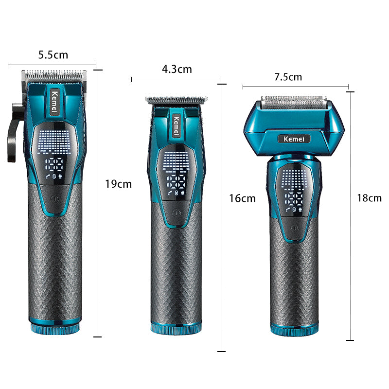 Pack Kemei 3in1 Blue Edtion
