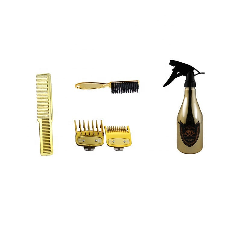 Hot Selling Gold Color Set Salon Barber Tool Set with Brush