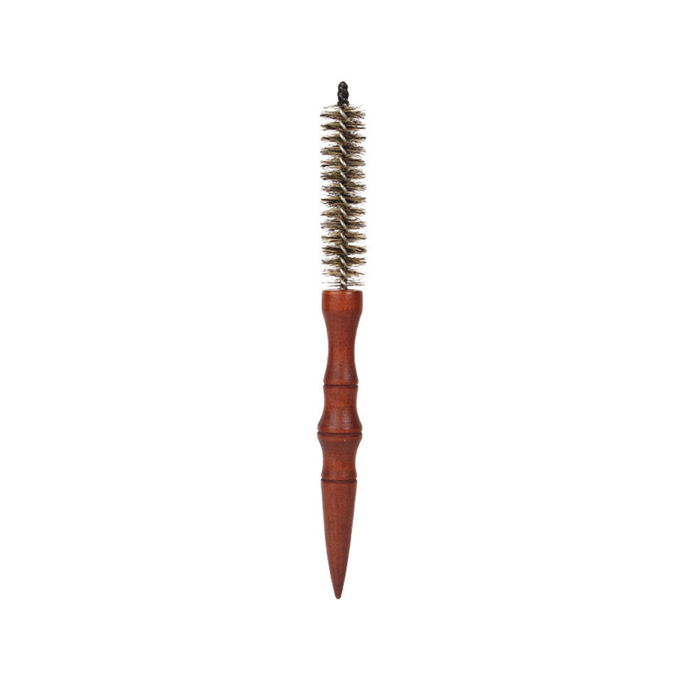 Solid Wood Boar Bristle Spiral Pattern Hair Brush & Comb for Fluffy/Straight/Curly Hair Styling Sizes 16-20mm