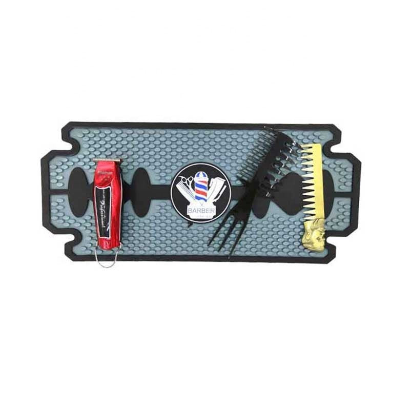 Professional Barber Tool Mat – Razor Blade Design